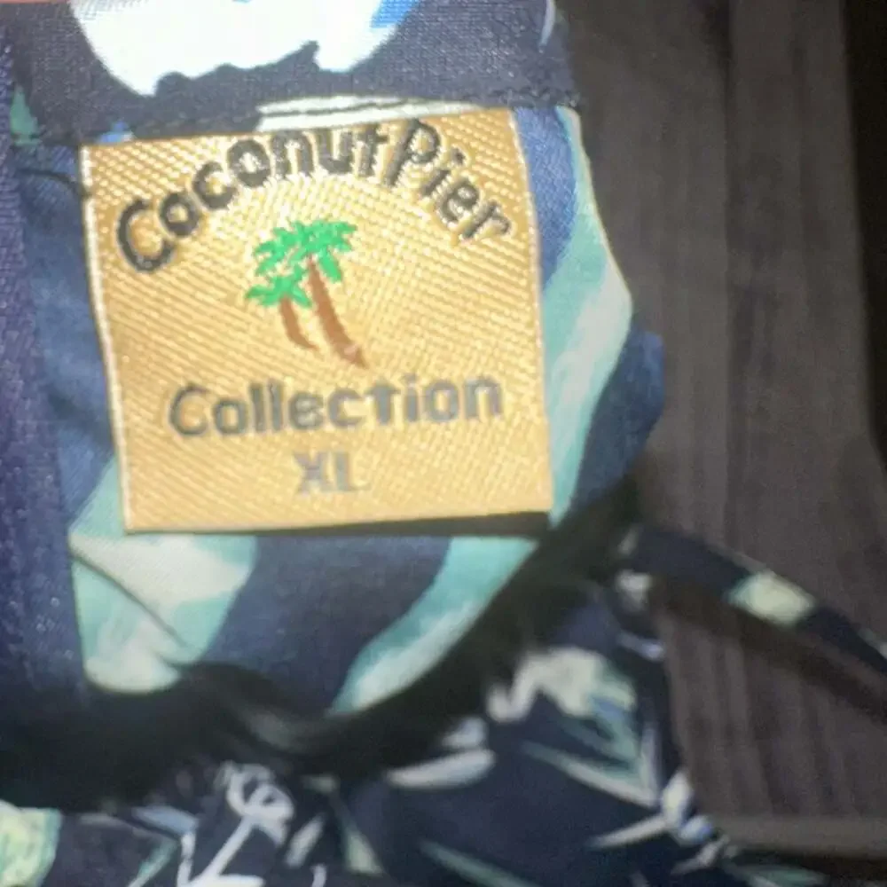 Coconut Pier Collection Bamboo Print Spaghetti Strap Mini Dress-XL